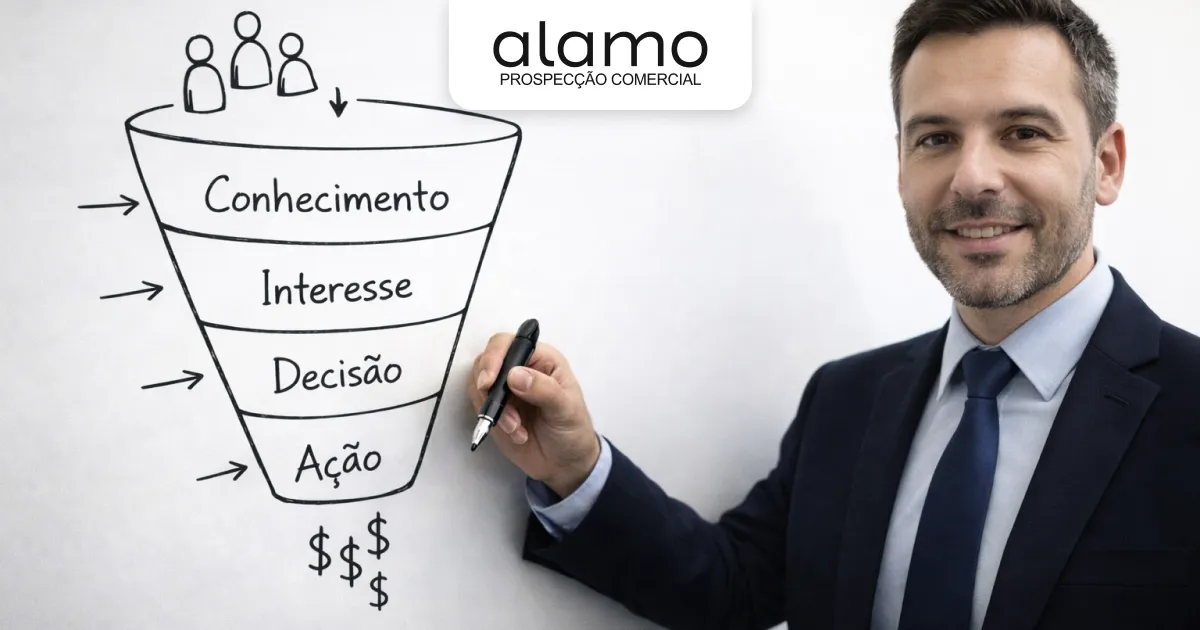 Erro no meio do funil de vendas que trava oportunidades B2B